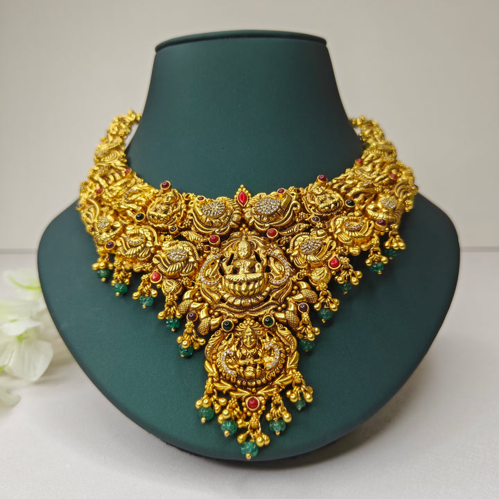 Stone Lakshmi Necklace - The Velli Kadai