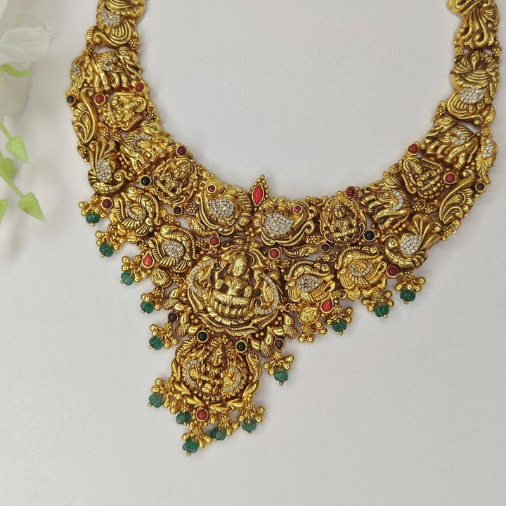 Stone Lakshmi Necklace - The Velli Kadai