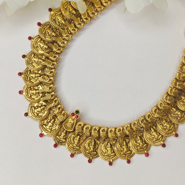 Lakshmi Kaasu Maalai Necklace - The Velli Kadai