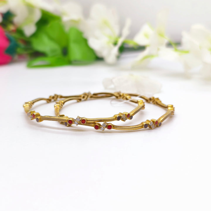 Silver Antique Neli Bangle - The Velli Kadai