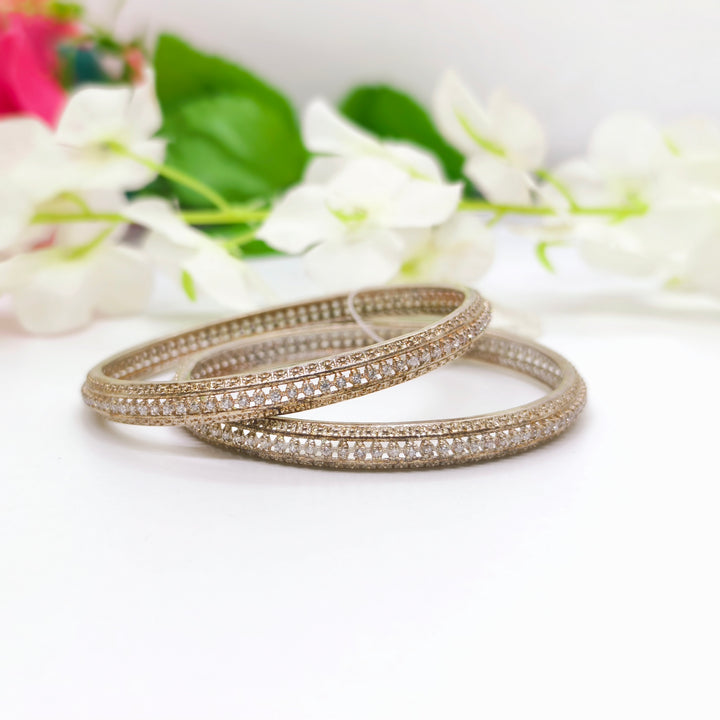 Silver Rhodium Bangle - The Velli Kadai