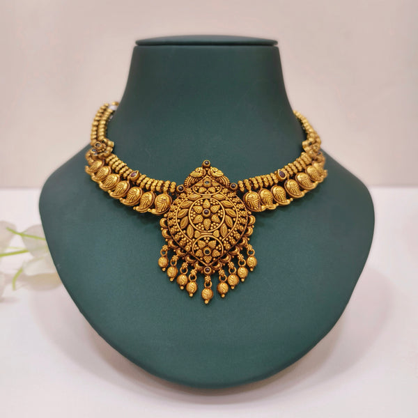 Mango Flower Design Necklace - The Velli Kadai