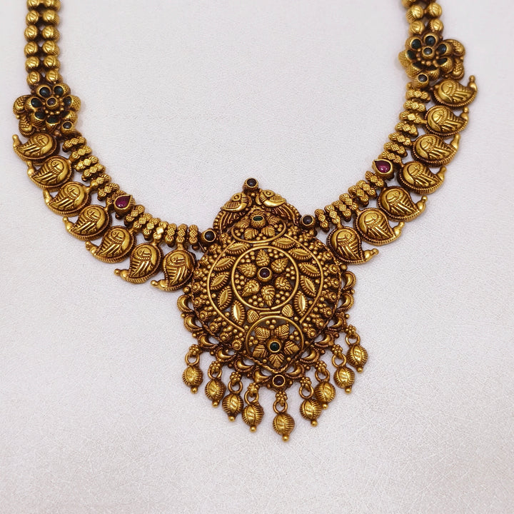 Mango Flower Design Necklace - The Velli Kadai