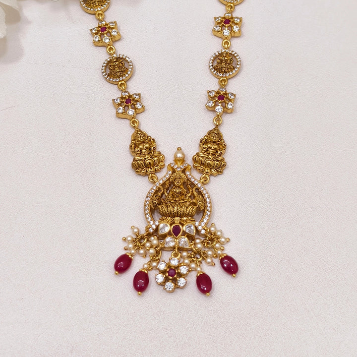 Ashtalakshmi with Red Pearl Necklace - The Velli Kadai