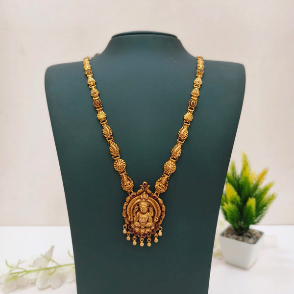 Three Fourth Lakshmi with Peacock Necklace - The Velli Kadai