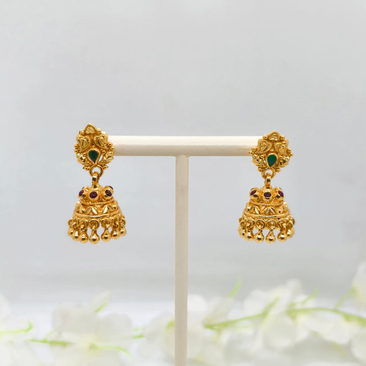 Minimal Design Antique Jhumka - The Velli Kadai