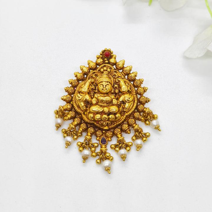 Lakshmi with Kalasa Design Pendant - The Velli Kadai