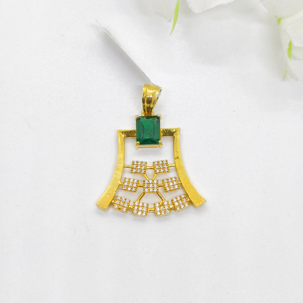 Green Stone Pendant - The Velli Kadai