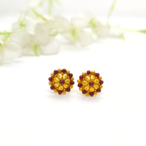 Red Stones Stud