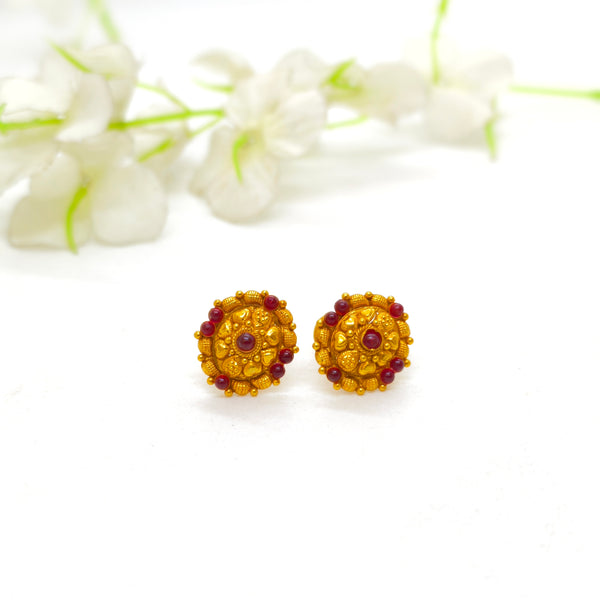 Red Stones Stud