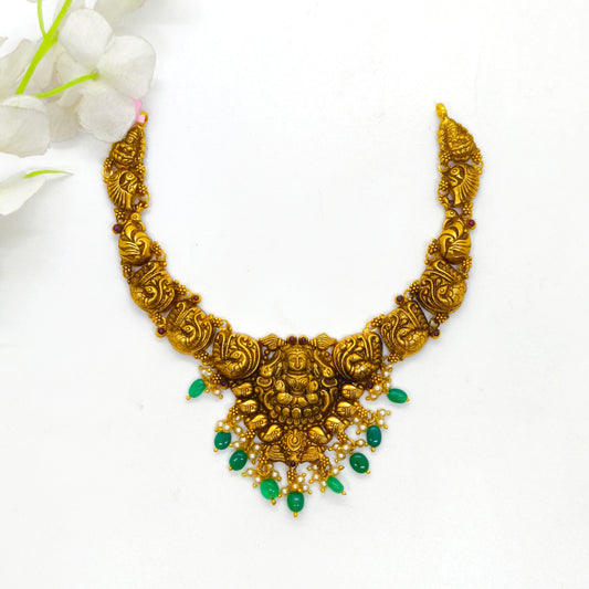 Lakshmi Mayil Antique Necklace