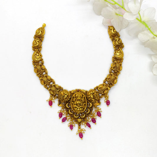 Lakshmi Mayil Antique Necklace