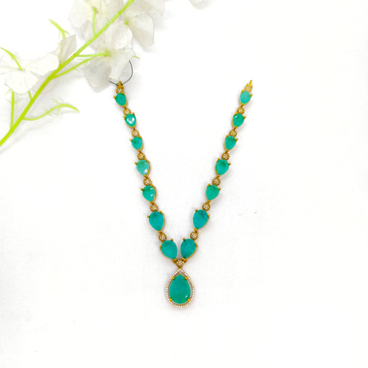 Blue Stones Silver Antique Necklace