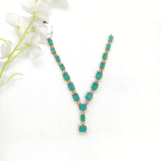 Blue Stones Silver Antique Necklace