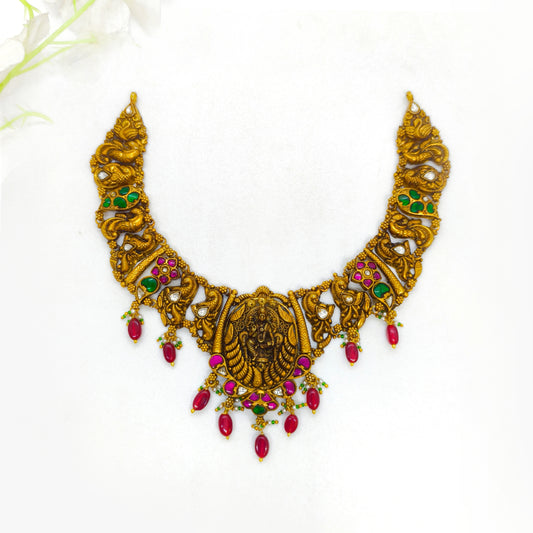 Lakshmi Silver Antique Necklace