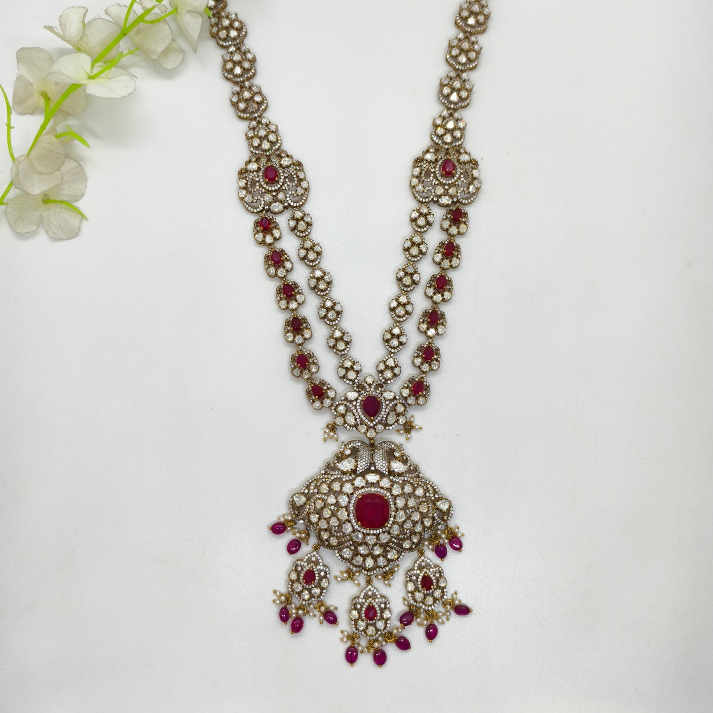 White Stones Silver Antique Haram