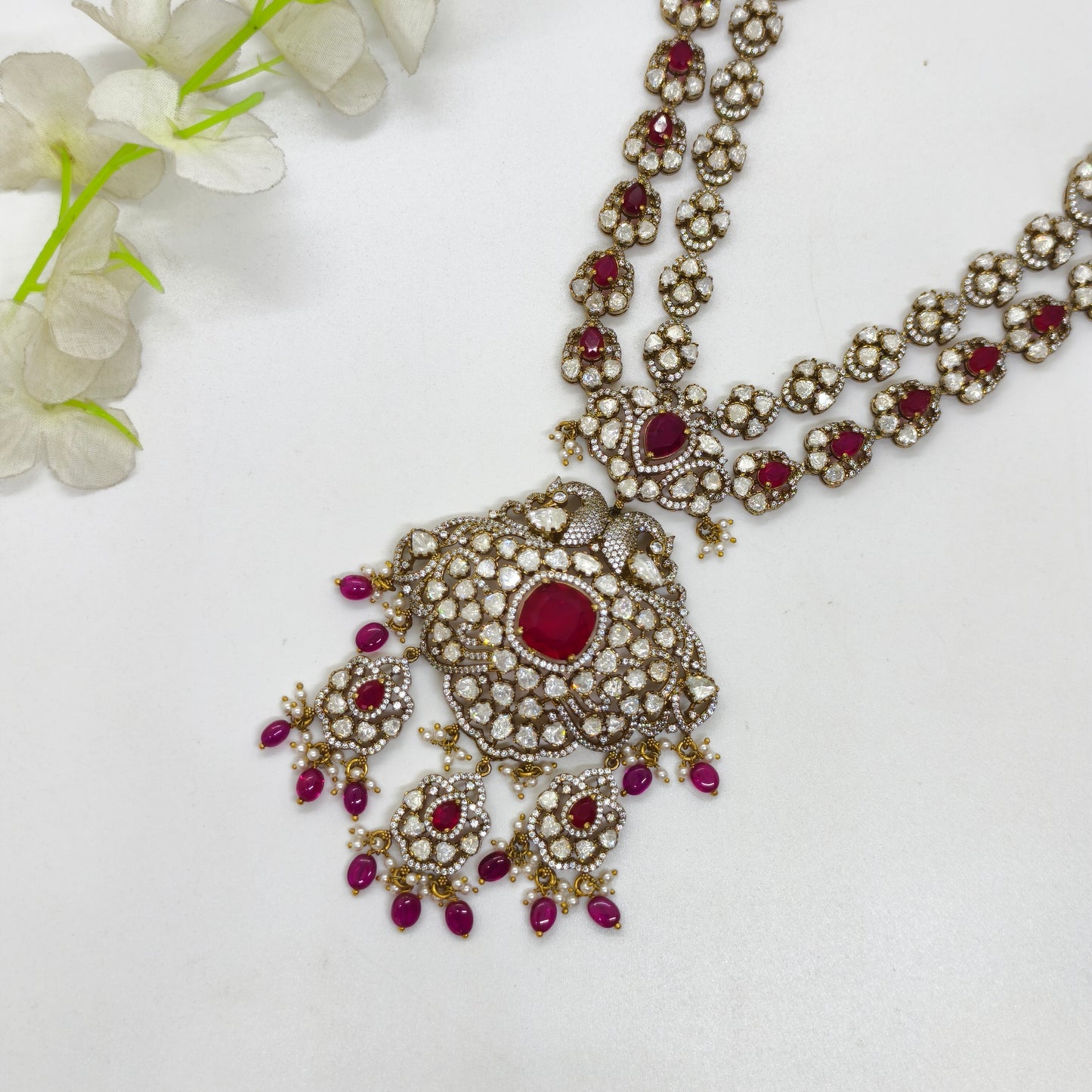 White Stones Silver Antique Haram