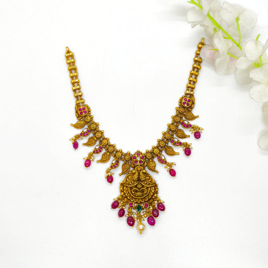 Mayil Antique Necklace with Mango Design